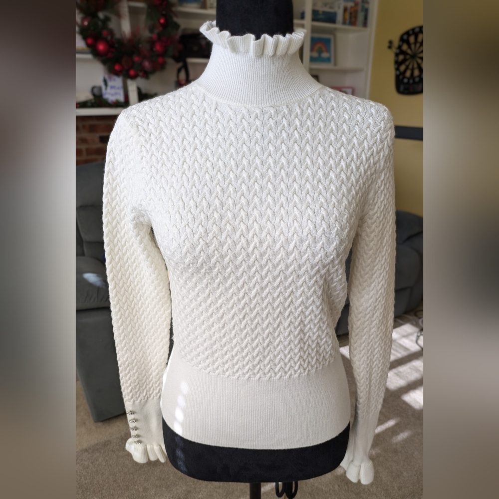 Zara sweater with long sleeve studs